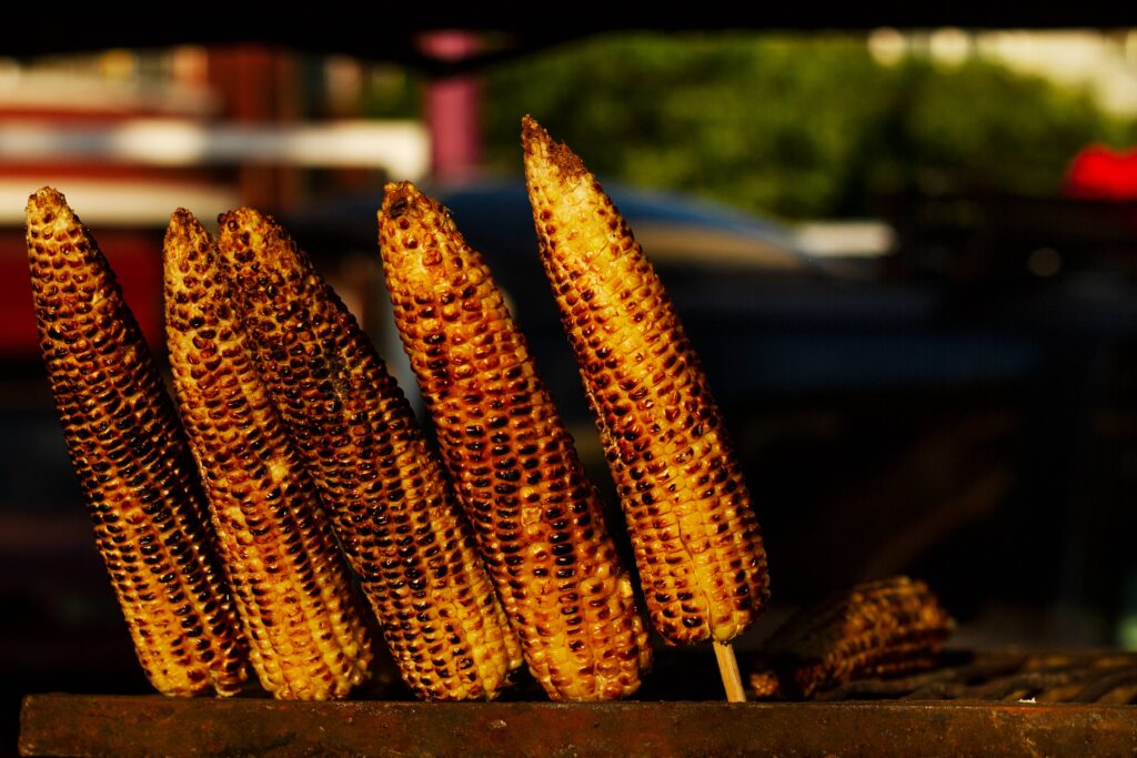 bhutta - roasted corn